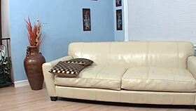 Two lesbian sluts engage in a quickie, licking wet pussies and kissing passionately.