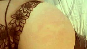 french amateur in satin lingerie gives blowjob and gets pussy pounded