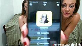 Hot Brunettes Strip Naked, Licking Pussies And Sitting On Faces On Cam