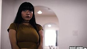 House owner craves latina ass in uniform, takes big cock with oral sucking and sex