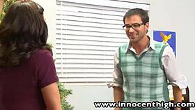 Exciting InnocentHigh Holiday Special Where Hot Teen 18+ Sadie Holmes Fucks Nerd Hardcore!