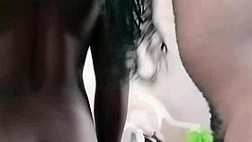 mature black male rubs ass then fucks step sister raw in homemade ebony clip 😈