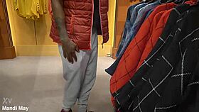 sucking dick for christmas presents with big tits handjob outdoor public fetish