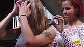 Intense Lesbian Sex On Pool Table: Redhead Gets Tits Licked, Doggy Fucked By Blonde!