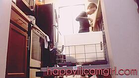 i watch this girl ignore me while cleaning the kitchen, giantess recording