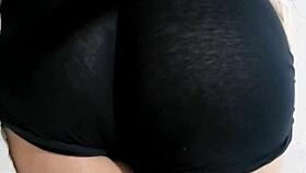 doña mary wearing mini shorts at the gym, showing her latina style