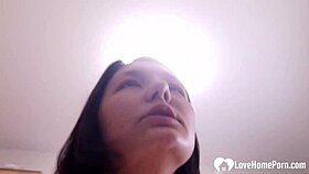 cutie devours dick before deep anal sex.