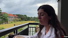 Girl Swallows Cum Publicly