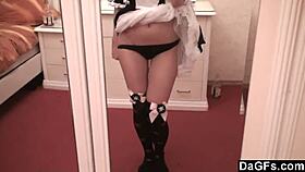 Is this sexy caribbean pirate girl stripping for the cam hot or what?