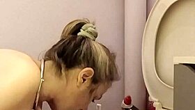 milf bound in bondage, flashing tits while getting slapped in homemade pov.