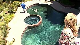 White cougar wife cheats with black midget's huge cock while husband is away.