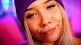 Beautiful Colombian Blonde with Angelic Face Loves to Suck Cock and Spread Her Big Ass!