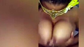 espanholas gives blowjob in lingerie, deepthroat with saggy tits