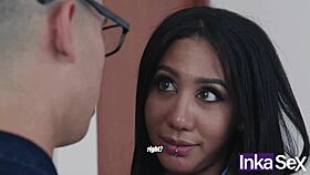 Cheating on my boyfriend with my personal trainer of big dick while he reads newspaper.