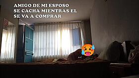 Latina Wife Cuckolds Husband