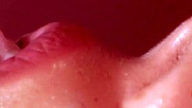 the pretty japanese girl feels so passionate during the close up blowjob.