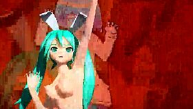 hatsune miku nude bunny costume in full alien project diva mod