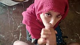 Muslim latina sucks big cock and cums