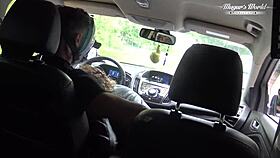 Behind the scenes, nympho wife Julia North gets quick anal fuck in the forest 😏