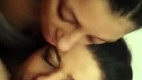 Curvy Amateur Girlfriend Shares Double Blowjob with Friend on Huge Cock