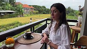 Girl Swallows Cum Publicly