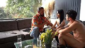 Nacho Vidal teaches hardcore sex to a teen couple in the classroom