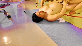 Passionate threesome with licking and squirting