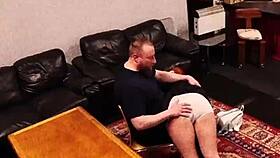 Caught on security cam in taboo family moment