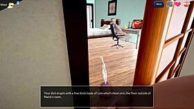 Cum big load at gym with roommate