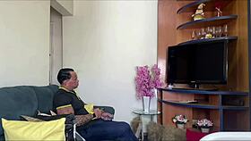 suzie casually in the dining room with jhony gab