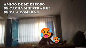 Latina Wife Cuckolds Husband