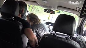 Behind the scenes, nympho wife Julia North gets quick anal fuck in the forest 😏