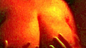 Big tits milf rides big cock in red room with stepmom!