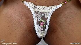 monica jade does panty teasing in blue hd close up