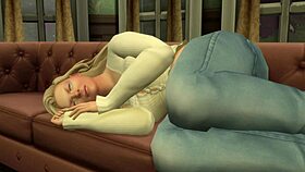 Milf fucked by daughter's boyfriend in washing machine!