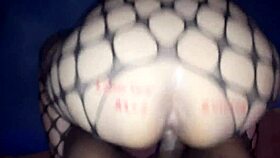 Look at this big white ass getting fucked interracial style.