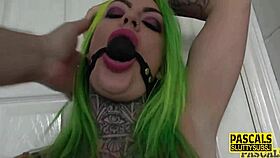 inked submissive throats deepthroat and anal