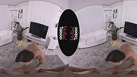 virtual taboo where wanking leads to pranking with a big ass brunette