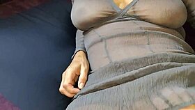 Lick pussy to orgasm, fuck hard, cum on tits - friends mom.