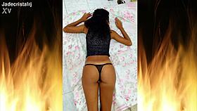 Jade Brunette From Rio With Small Waist And Wet Pussy!