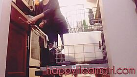 i watch this girl ignore me while cleaning the kitchen, giantess recording