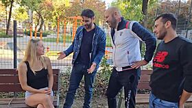 christen courtney in 3 on 1 dp gagging rough sex cum in mouth