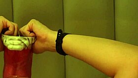 giant wolf roughly tongues male college student's mouth hole in intense solo session