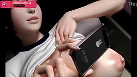 cute girl in sportswear gives footjob, handjob, and blowjob until cum