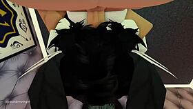 Is that cute moth girl in Roblox getting her throat roughly fucked?