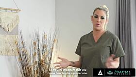 nuru massage where sexy coco lovelock poses as masseuse for threesome with kayla paige