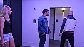 christen courtney in 3 on 1 dp gagging rough sex cum in mouth