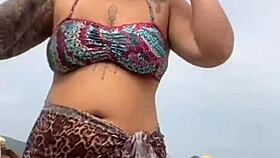 i got naked on the beach, he got hard, and i grabbed his dick a bit.