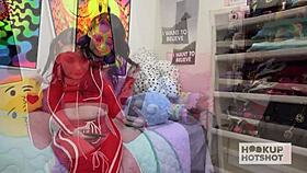 slutty cutie athena rayne rides that rough dick?