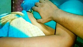 indian aunty cleaning room gets blowjob and sex from house owner